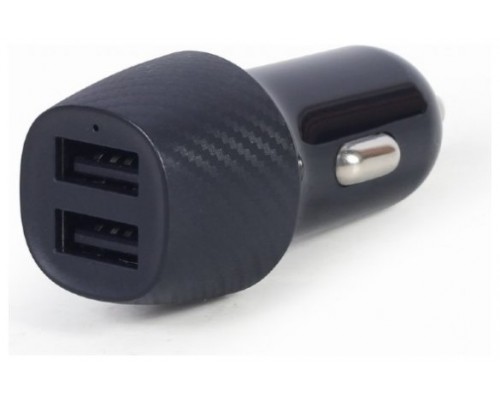 CARGADOR DE COCHE USB GEMBIRD DE 2 PUERTOS, 4,8 A, NEGRO