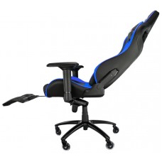 SILLA GAMER TALIUS CAIMAN V2 NEGRA/AZUL, REPOSAPIES, 4D, FROG