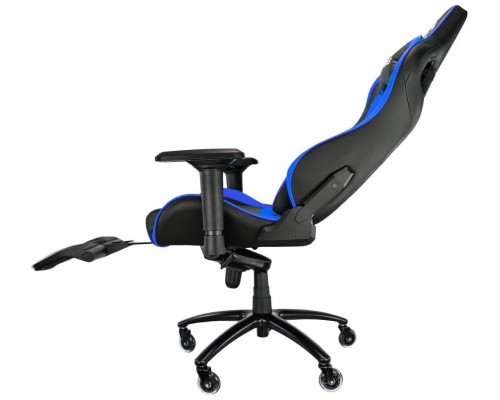 SILLA GAMER TALIUS CAIMAN V2 NEGRA/AZUL, REPOSAPIES, 4D, FROG