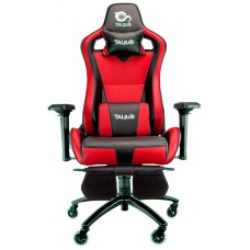 SILLA GAMER TALIUS CAIMAN V2 NEGRA/ROJA, REPOSAPIES, 4D, FROG