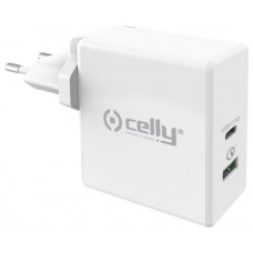 CELLY CARGADOR RED USB Y TIPO C 30 W BLANCO