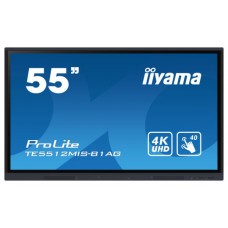 iiyama TE5512MIS-B1AG pantalla de señalización Pantalla plana para señalización digital 139,7 cm (55") LED Wifi 400 cd / m² 4K Ultra HD Negro Pantalla táctil Procesador incorporado Android 11 16/7