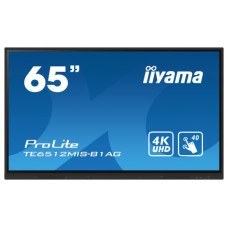 iiyama TE6512MIS-B1AG pantalla de señalización Panel plano interactivo 165,1 cm (65") LCD Wifi 400 cd / m² 4K Ultra HD Negro Pantalla táctil Procesador incorporado Android 11 24/7