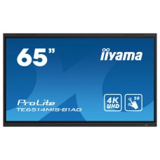 iiyama TE6514MIS-B1AG pantalla de señalización Panel plano interactivo 165,1 cm (65") LCD Wifi 435 cd / m² 4K Ultra HD Negro Pantalla táctil Procesador incorporado Android 24/7