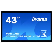 iiyama ProLite TF4339MSC-B1AG monitor pantalla táctil 109,2 cm (43") 1920 x 1080 Pixeles Multi-touch Multi-usuario Negro