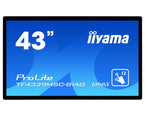 iiyama ProLite TF4339MSC-B1AG monitor pantalla táctil 109,2 cm (43") 1920 x 1080 Pixeles Multi-touch Multi-usuario Negro