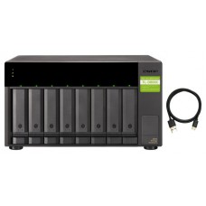 QNAP TL-D800C caja para disco duro externo Carcasa de disco duro/SSD Negro, Gris 2.5/3.5"