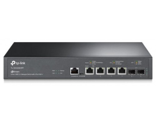 SWITCH TP LINK OMADA TL-SX3206HPP/L2+, 4x10G POE++, 2xSFP+, 1xConsolaRJ45, 1xC