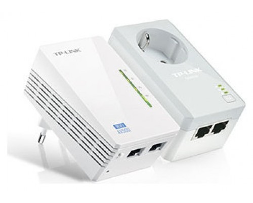 TP-LINK KIT POWERLINE WI-FI AV600, QUALCOMM, 300MBPS EN 2.4GHZ, 600MBPS POWERLINE, HOMEPLUG AV, 2 PUERTOS 10/100MBPS, WI-FI CLONE, TWIN PACK ( 1* TL-PA4020P & 1* (TL-WPA4220)