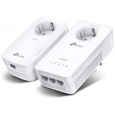 TP-LINK KIT EXTENSOR WIFI AC POWERLINE AV1300 CON TOMA DE CORRIENTE ADICIONAL.