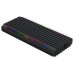 CAJA EXTERNA TOOQ TQE-2222B NGFF/NVMe "SHINOBI" USB-A RGB NEGRO