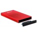 CAJA EXTERNA TOOQ TQE-2527R 2,5" 9,5 MM SATA USB 3.0/3.1 ROJO