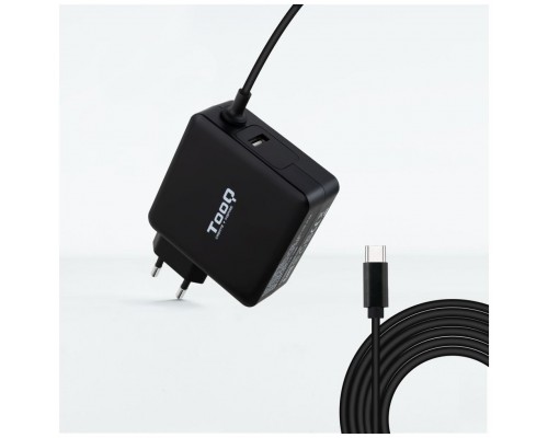 CARGADOR PORTATIL TOOQ USB-C PD3.0 65W NEGRO