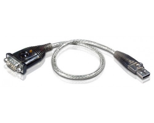 Aten UC232A1-AT adaptador de cable USB RS-232 Negro, Metálico