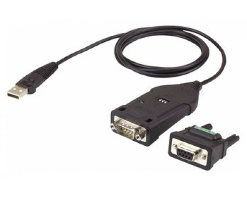 Aten UC485 adaptador de cable USB A DB-9 Negro