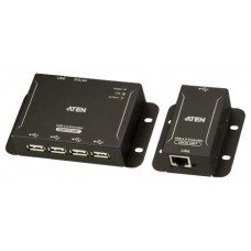 ATEN Extensor USB 2.0 por Cat 5 con hub de cuatro puertos (hasta 50 m)