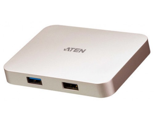 Aten UH3235-AT hub de interfaz USB 2.0 Type-C Oro rosa