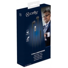 CELLY AURICULAR STEREO CON CONECTOR TIPO C Y MICRO NEGRO