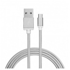 Cable HQ USB a Tipo C (Carga y Transferencia) Plata 1m Biwond