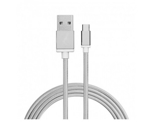 Cable HQ USB a Tipo C (Carga y Transferencia) Plata 1m Biwond