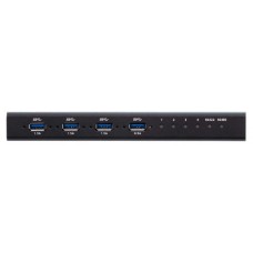 ATEN Switch de periféricos formato industrial USB 3.2 Gen 1 de 4 x 4 puertos