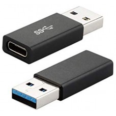 Adaptador USB 3.0 Tipo C Hembra a Macho 3.0 Adaptador de Carga Rápida Doble Cara