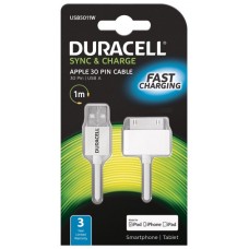 CABLE DURACELL USB A APPLE 30P BL