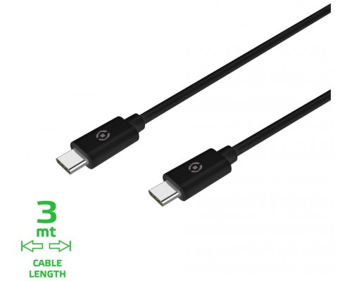 CELLY CABLE USBC A USBC 60W 3METROS NEGRO