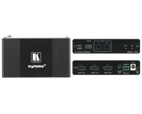 KRAMER AVSM 2X1 4K HDR HDMI AUTO SWITCHER - VS-211X (20-80549090)