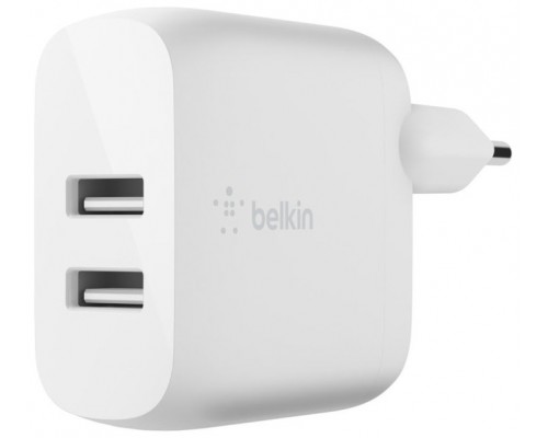 DUAL USB-A CHARGER 12W X2 WHT