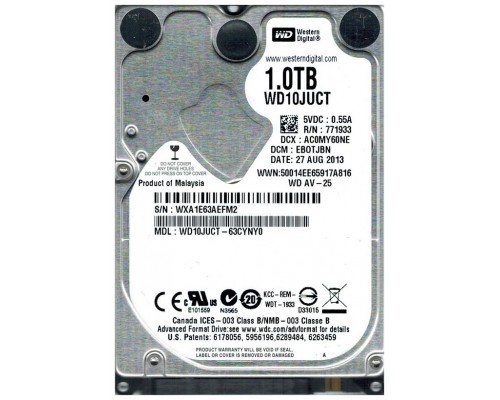 Western Digital AV-25 Mobile 2.5" 1000 GB Serial ATA II