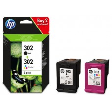 TINTA HP 302 PACK AHORRO NEGRO,TRI-COLOR X 2