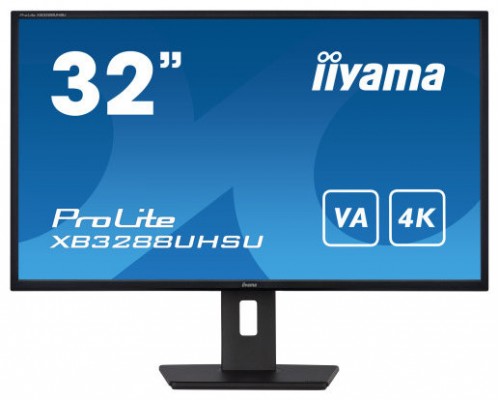 iiyama ProLite XB3288UHSU-B5 pantalla para PC 80 cm (31.5") 3840 x 2160 Pixeles 4K Ultra HD LCD Negro