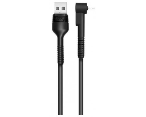 Cable NB100 Anti Rotura Acodado Lightning a USB Negro 1M XO