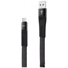 Cable NB127 Carga Rápida Resorte USB - Micro USB, 2.1A, 1 m, Negro XO