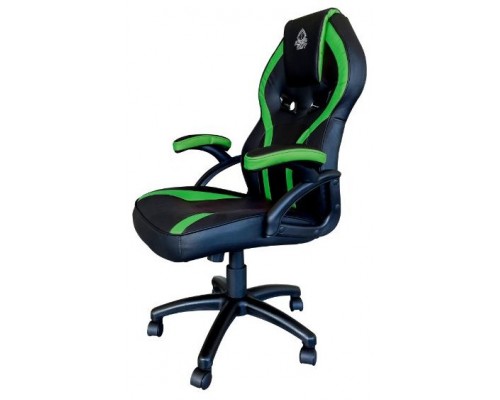 SILLA GAMER KEEP OUT XS200 NEGRA CON DETALLE VERDE ESPUMA DE ALTA DENSIDAD REPOSABRAZOS FIJOS