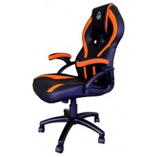 SILLA GAMER KEEP OUT XS200 NEGRA CON DETALLE NARANJA ESPUMA DE ALTA DENSIDAD REPOSABRAZOS FIJOS