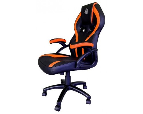 SILLA GAMER KEEP OUT XS200 NEGRA CON DETALLE NARANJA ESPUMA DE ALTA DENSIDAD REPOSABRAZOS FIJOS