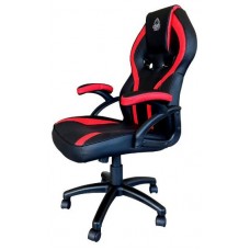 SILLA GAMER KEEP OUT XS200 NEGRA CON DETALLE ROJO ESPUMA DE ALTA DENSIDAD REPOSABRAZOS FIJOS