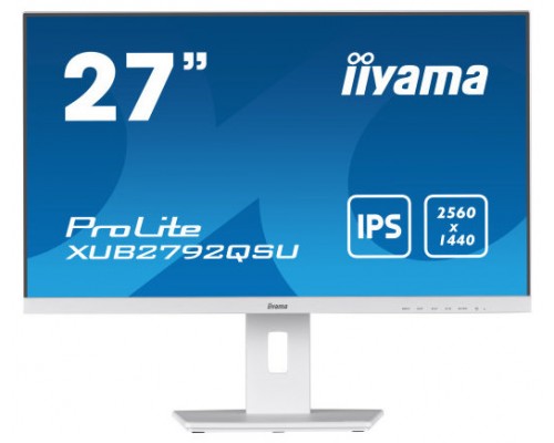 iiyama ProLite XUB2792QSU-W5 pantalla para PC 68,6 cm (27") 2560 x 1440 Pixeles Full HD LED Blanco