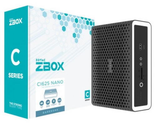 BAREBONE ZOTAC ZBOX CI625 NANO, Barebone, Intel Core-i3-1115G4, 2X DDR4 SODIMM, 2.5"" SATA III Bay, 2GLAN, WIFI, BT, DP/HDMI, EU+UK PLUG