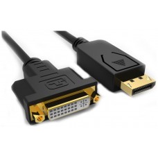 Adaptador DisplayPort Macho a DVI Hembra 30AWG 1080P/60HZ